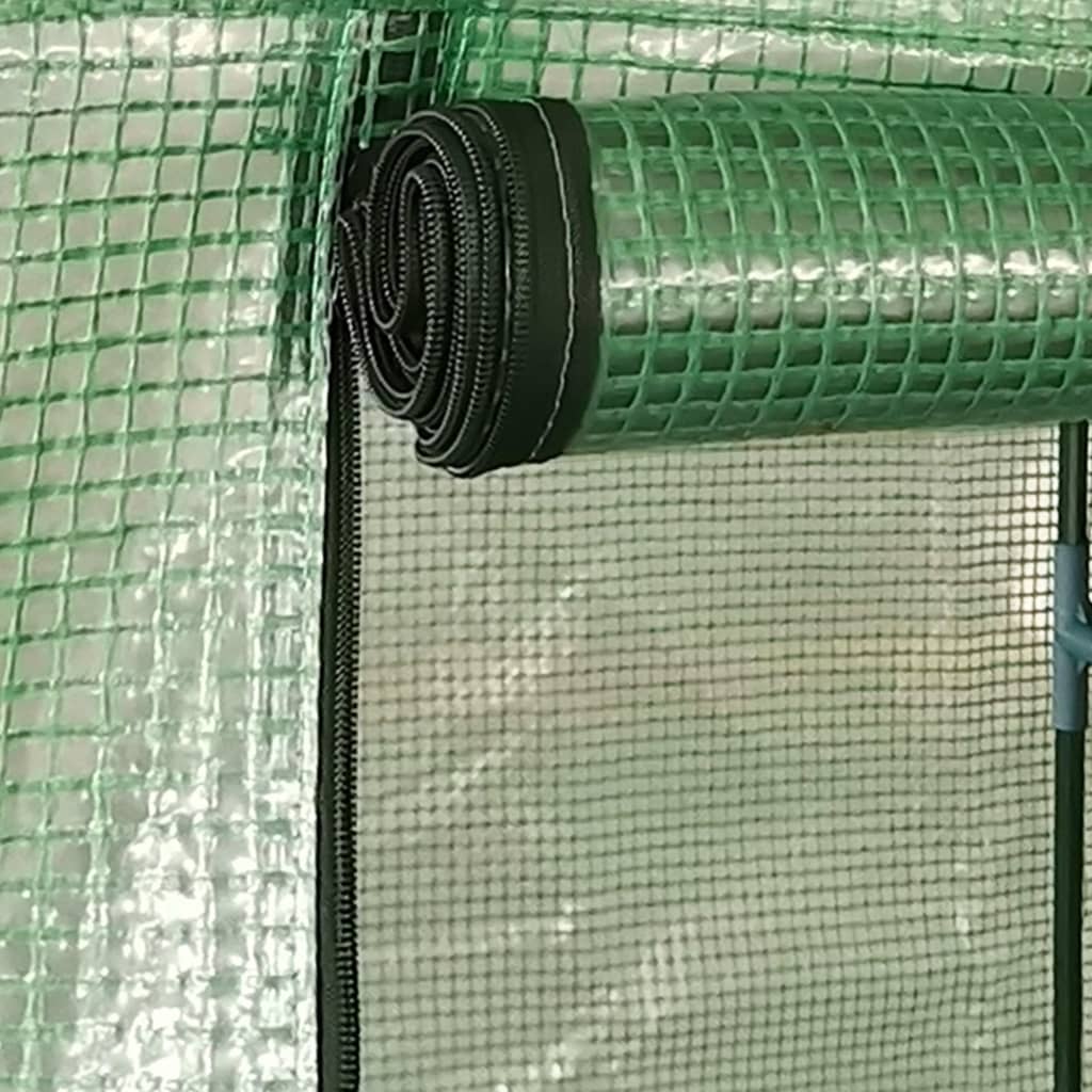 vidaXL Gewächshaus mit Stahlrahmen 0,5 m² 1x0,5x1,9 m