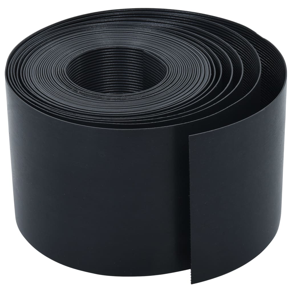 vidaXL Rasenkante Schwarz 10 m 15 cm PE