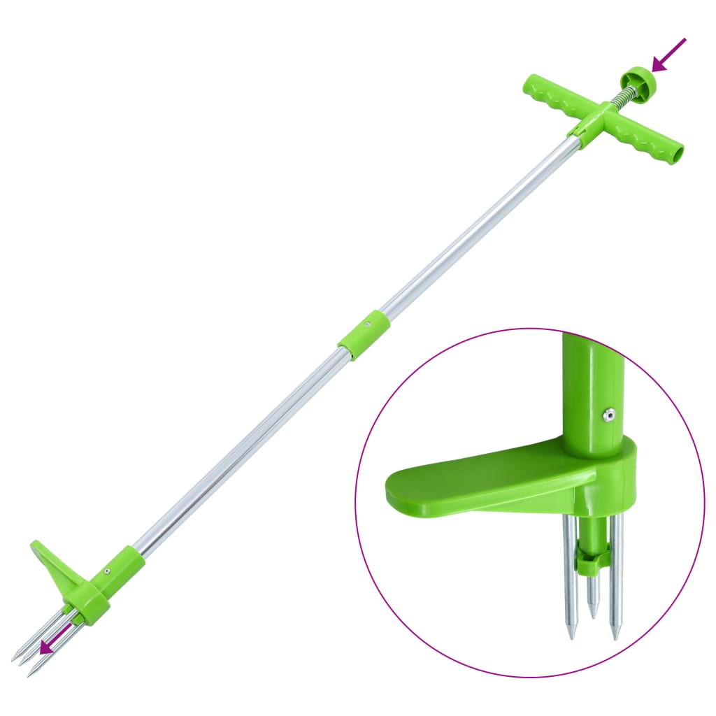 vidaXL Unkrautstecher 100 cm Aluminium
