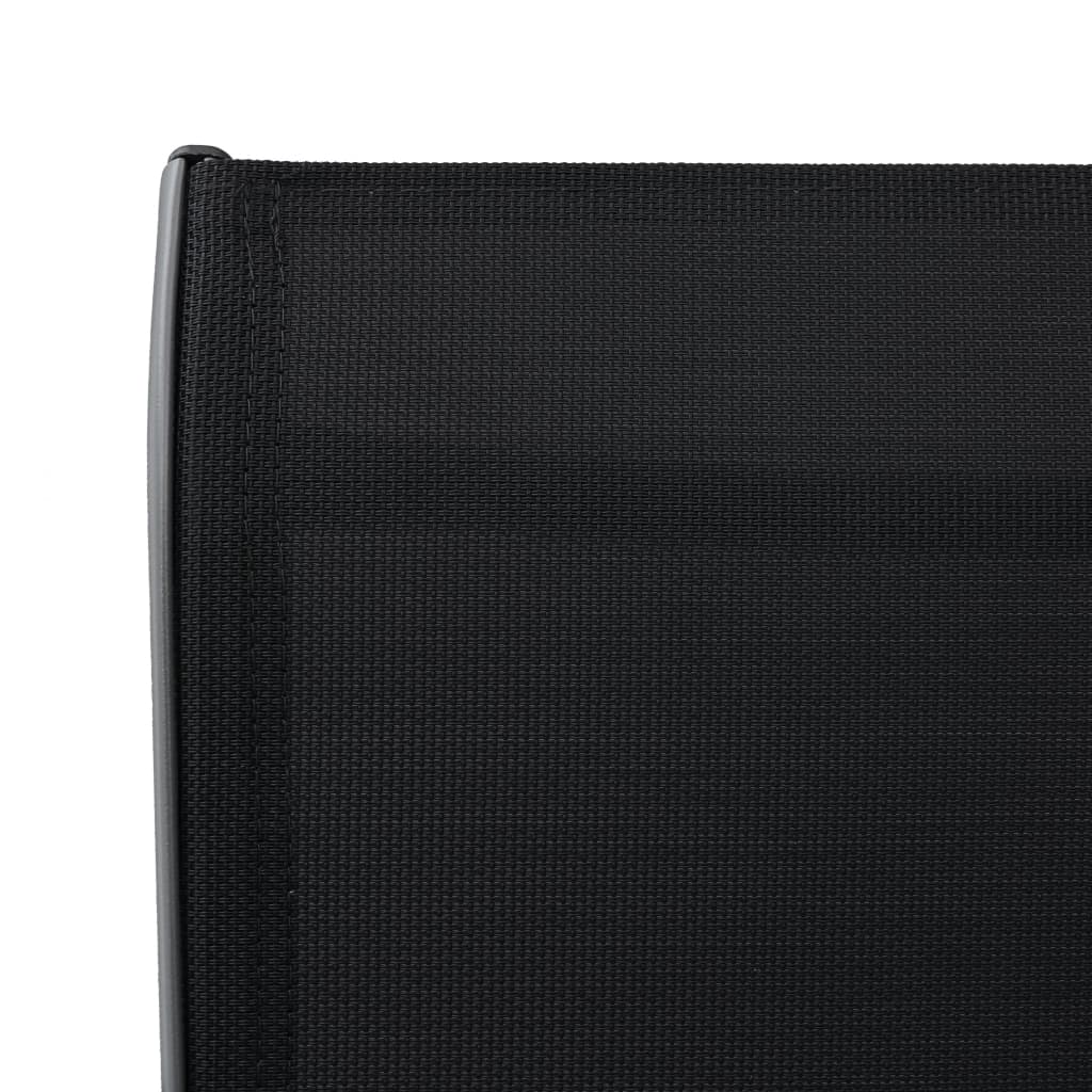 vidaXL Garten-Barstühle 4 Stk. Schwarz Textilene