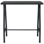 vidaXL Garten-Bartisch Schwarz 110x60x110 cm Hartglas