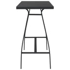 vidaXL Garten-Bartisch Schwarz 110x60x110 cm Hartglas