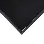 vidaXL Garten-Bartisch Schwarz 110x60x110 cm Hartglas
