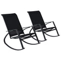 vidaXL Garten-Schaukelstühle 2 Stk. Textilene Schwarz