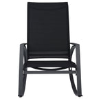 vidaXL Garten-Schaukelstühle 2 Stk. Textilene Schwarz