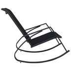 vidaXL Garten-Schaukelstühle 2 Stk. Textilene Schwarz