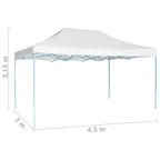 vidaXL Partyzelt Faltbar 3x4,5 m Weiß