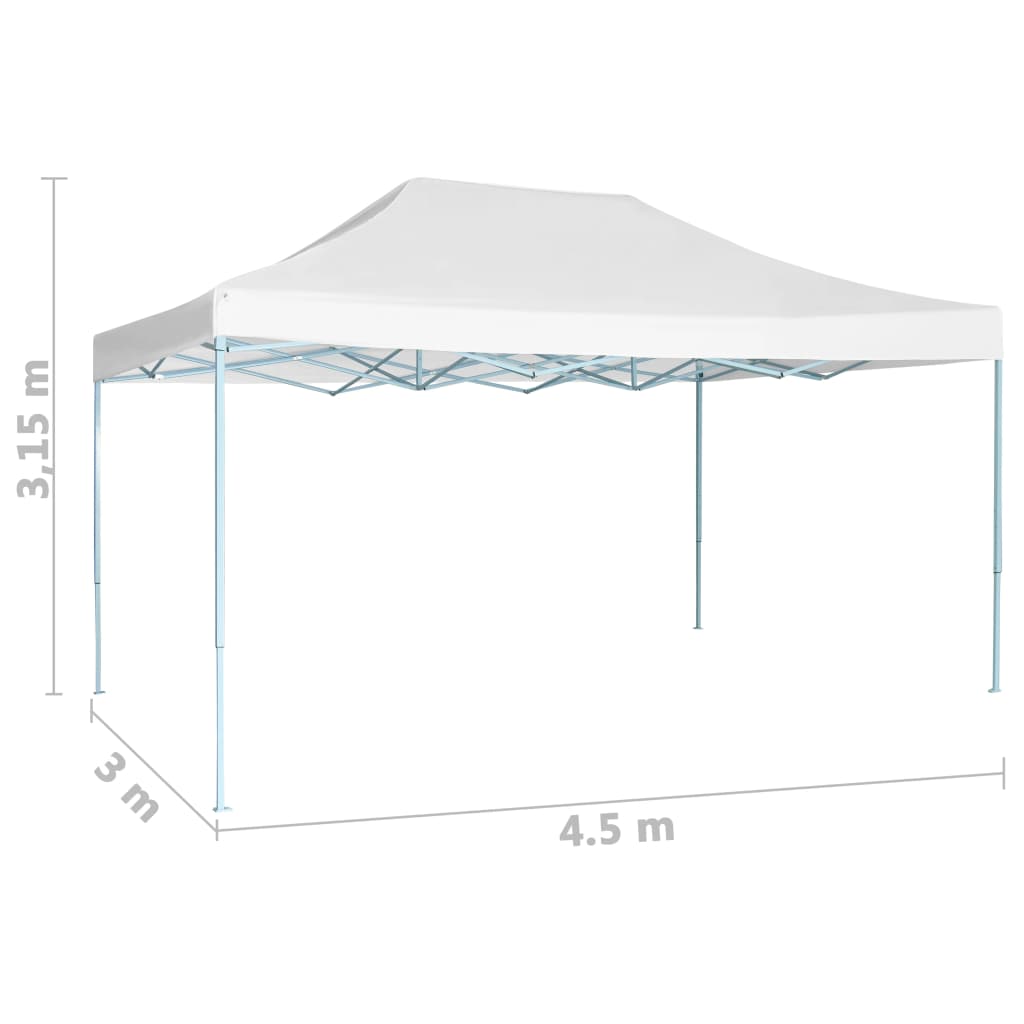 vidaXL Partyzelt Faltbar 3x4,5 m Weiß