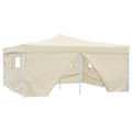 vidaXL Faltpavillon mit 4 Seitenwänden 5x5 m Creme