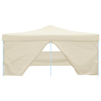 vidaXL Faltpavillon mit 4 Seitenwänden 5x5 m Creme