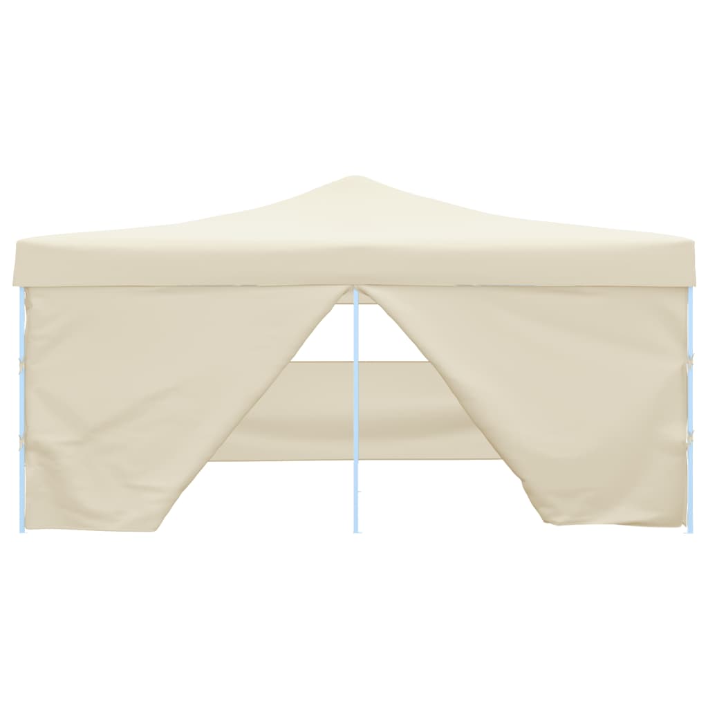 vidaXL Faltpavillon mit 4 Seitenwänden 5x5 m Creme