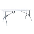 vidaXL Gartentisch Klappbar Weiß 180x72x72 cm HDPE