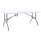 vidaXL Gartentisch Klappbar Weiß 180x72x72 cm HDPE