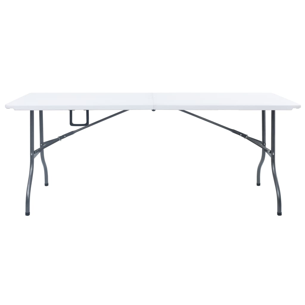 vidaXL Gartentisch Klappbar Weiß 180x72x72 cm HDPE