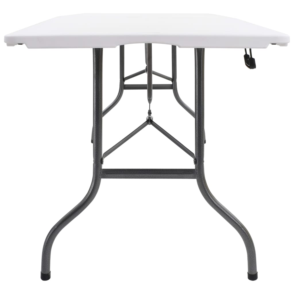 vidaXL Gartentisch Klappbar Weiß 180x72x72 cm HDPE