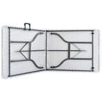 vidaXL Gartentisch Klappbar Weiß 180x72x72 cm HDPE