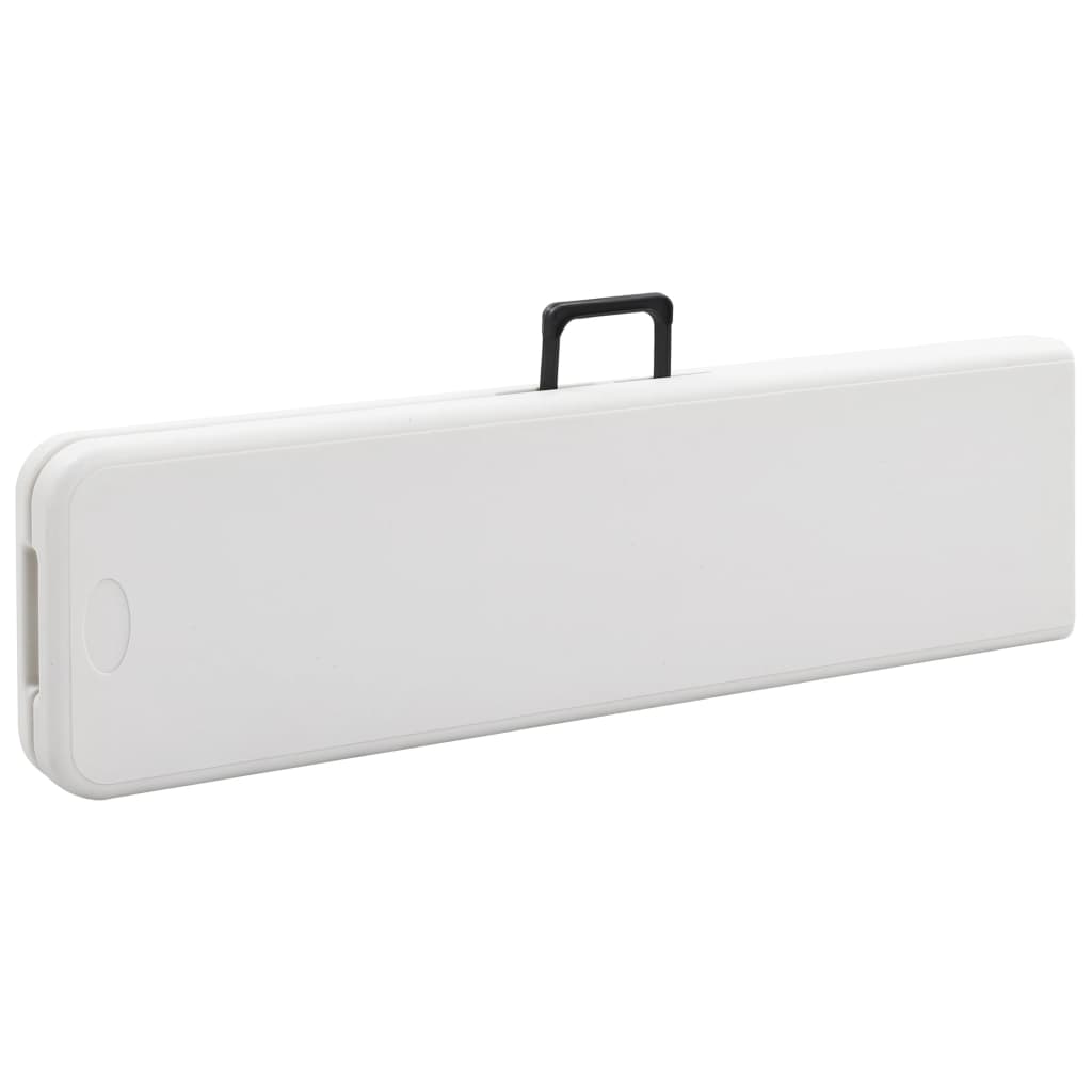 vidaXL Klappbare Gartenbänke 2 Stk. 180 cm HDPE Weiß