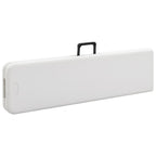 vidaXL Klappbare Gartenbänke 2 Stk. 180 cm HDPE Weiß