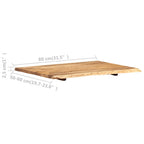 vidaXL Tischplatte Massivholz Akazie 80x(50-60)x2,5 cm