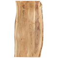 vidaXL Tischplatte Massivholz Akazie 118x(50-60)x2,5 cm
