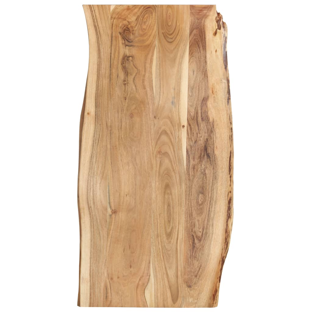 vidaXL Tischplatte Massivholz Akazie 118x(50-60)x2,5 cm