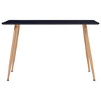 vidaXL Esstisch Schwarz und Eichefarben 120×60×74 cm MDF