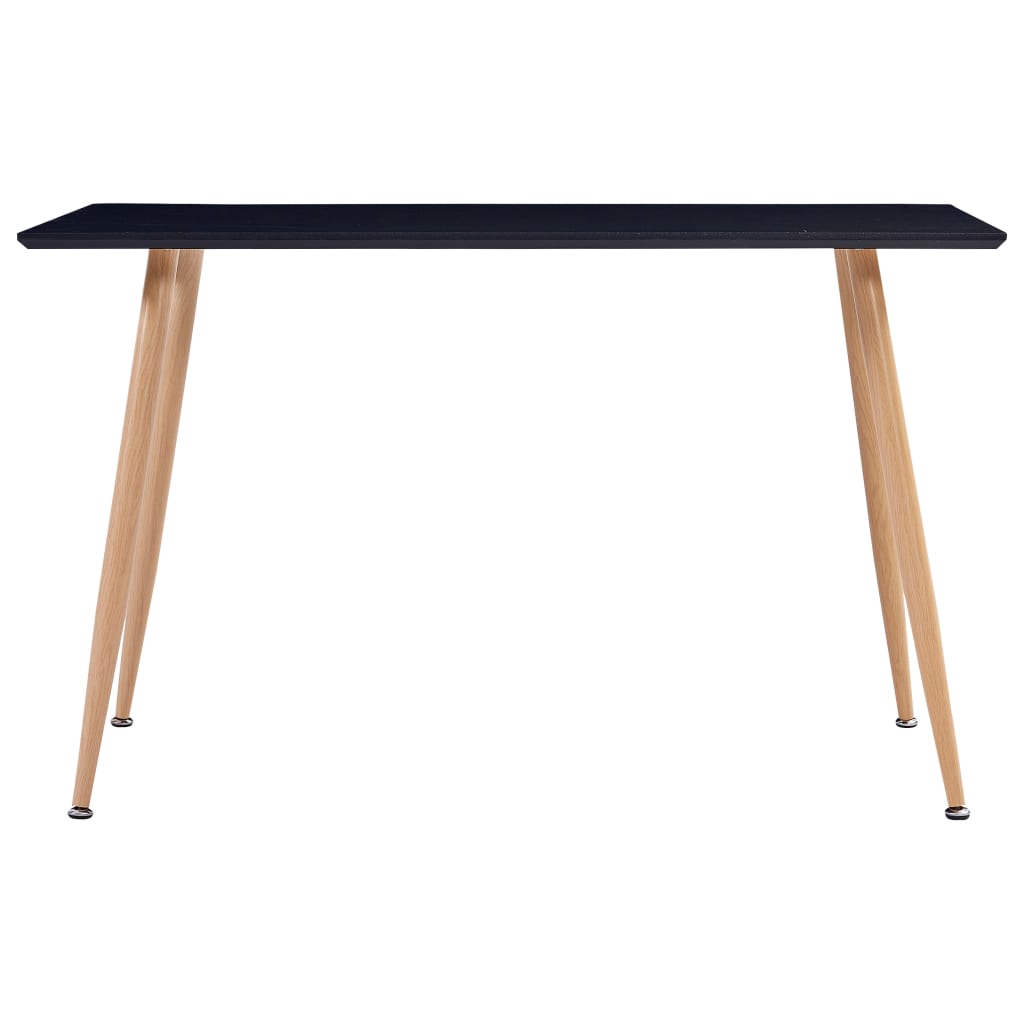 vidaXL Esstisch Schwarz und Eichefarben 120×60×74 cm MDF