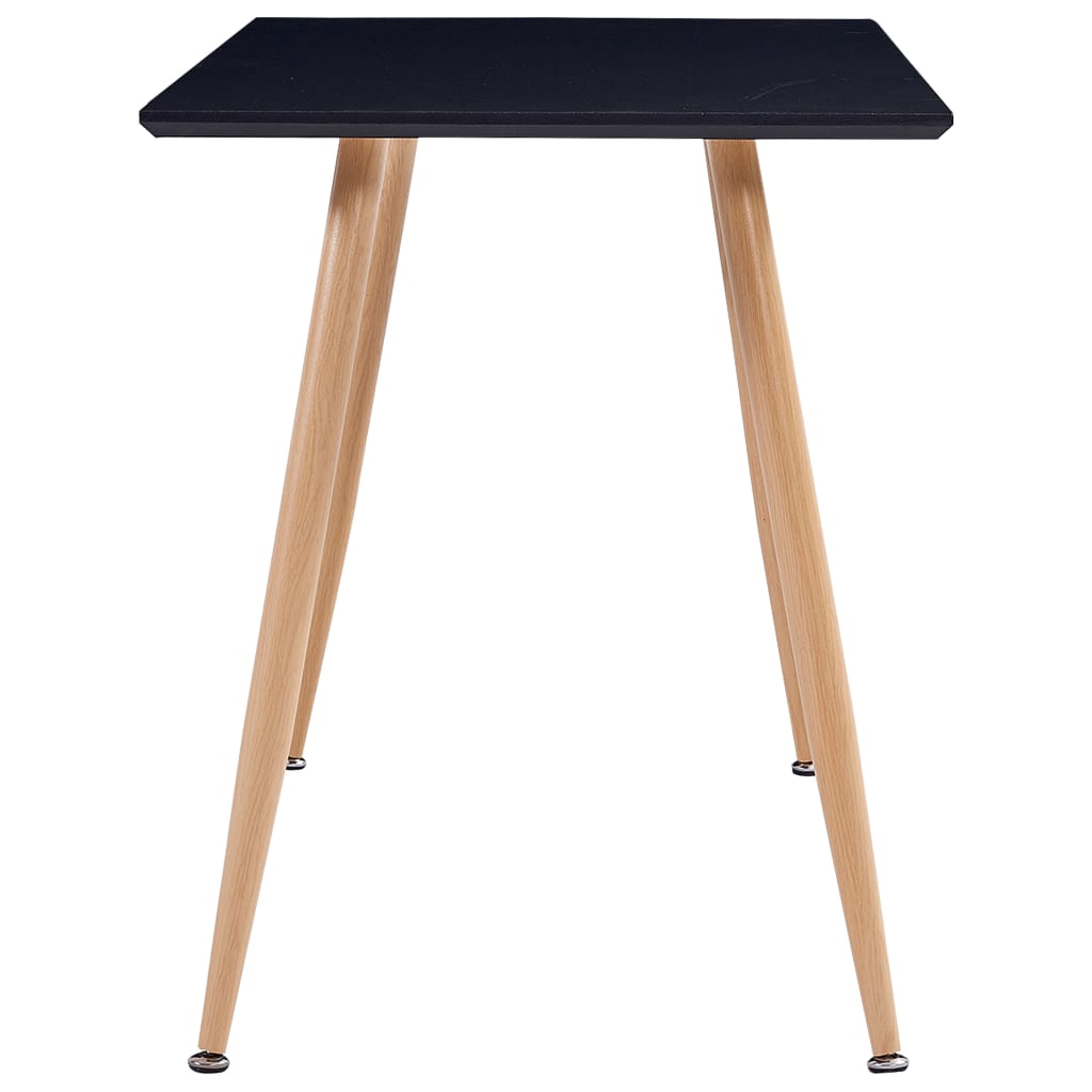vidaXL Esstisch Schwarz und Eichefarben 120×60×74 cm MDF