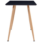vidaXL Esstisch Schwarz und Eichefarben 120×60×74 cm MDF