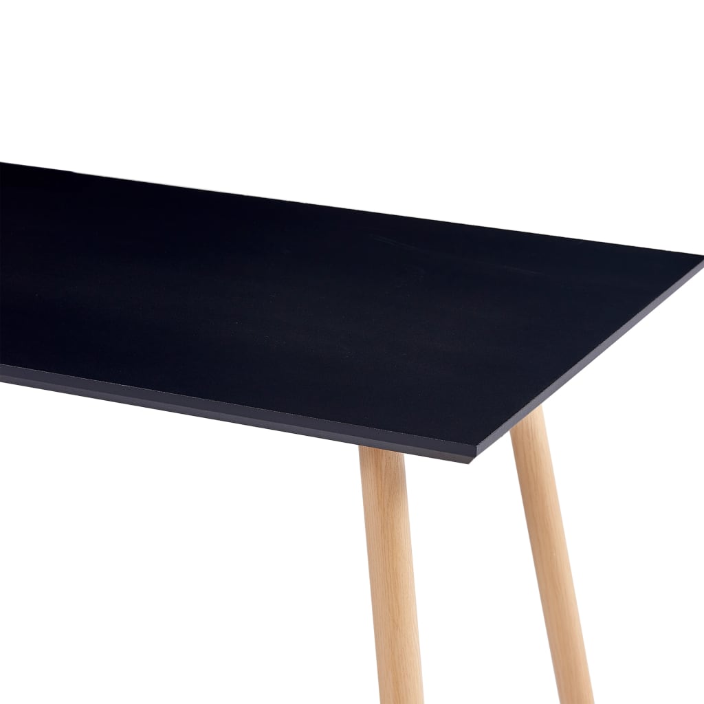 vidaXL Esstisch Schwarz und Eichefarben 120×60×74 cm MDF