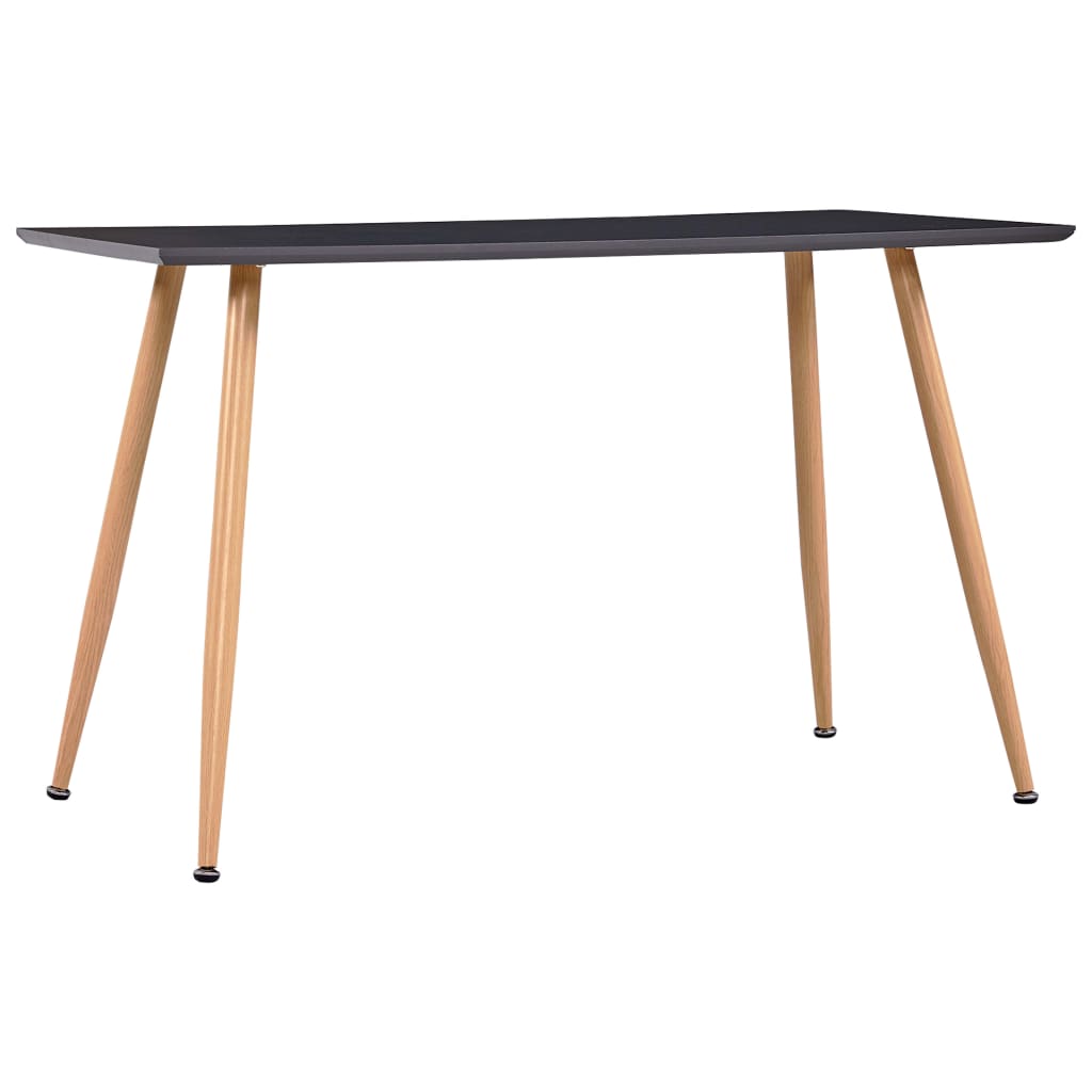 vidaXL Esstisch Schwarz und Eichefarben 120×60×74 cm MDF