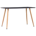 vidaXL Esstisch Schwarz und Eichefarben 120×60×74 cm MDF