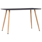 vidaXL Esstisch Schwarz und Eichefarben 120×60×74 cm MDF
