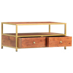 vidaXL Couchtisch 90 x 50 x 40 cm Massivholz Akazie