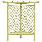 vidaXL Eckpergola mit Bank 130×130×197 cm Kiefernholz Imprägniert
