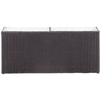 vidaXL Garten-Hochbeet mit 2 Töpfen 90x20x40cm Poly Rattan Schwarz