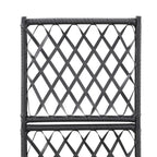 vidaXL Hochbeet mit Rankgitter 1 Topf 30x30x107cm Poly Rattan Schwarz