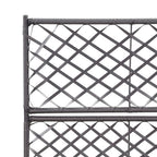vidaXL Hochbeet mit Rankgitter 2 Töpfe 58×30×107cm Poly Rattan Schwarz