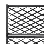 vidaXL Hochbeet mit Rankgitter 3 Töpfe 83×30×130cm Poly Rattan Schwarz