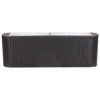 vidaXL Garten-Hochbeet 120×24×40 cm Poly Rattan Schwarz