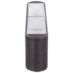 vidaXL Garten-Hochbeet 120×24×40 cm Poly Rattan Schwarz