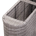 Garten-Hochbeet 120x24x40cm Poly Rattan Grau