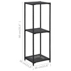 vidaXL Regal Schwarz 30x30x90 cm Poly Rattan