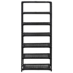 vidaXL Schuhregal Schwarz 50 x 30 x 120 cm Poly Rattan