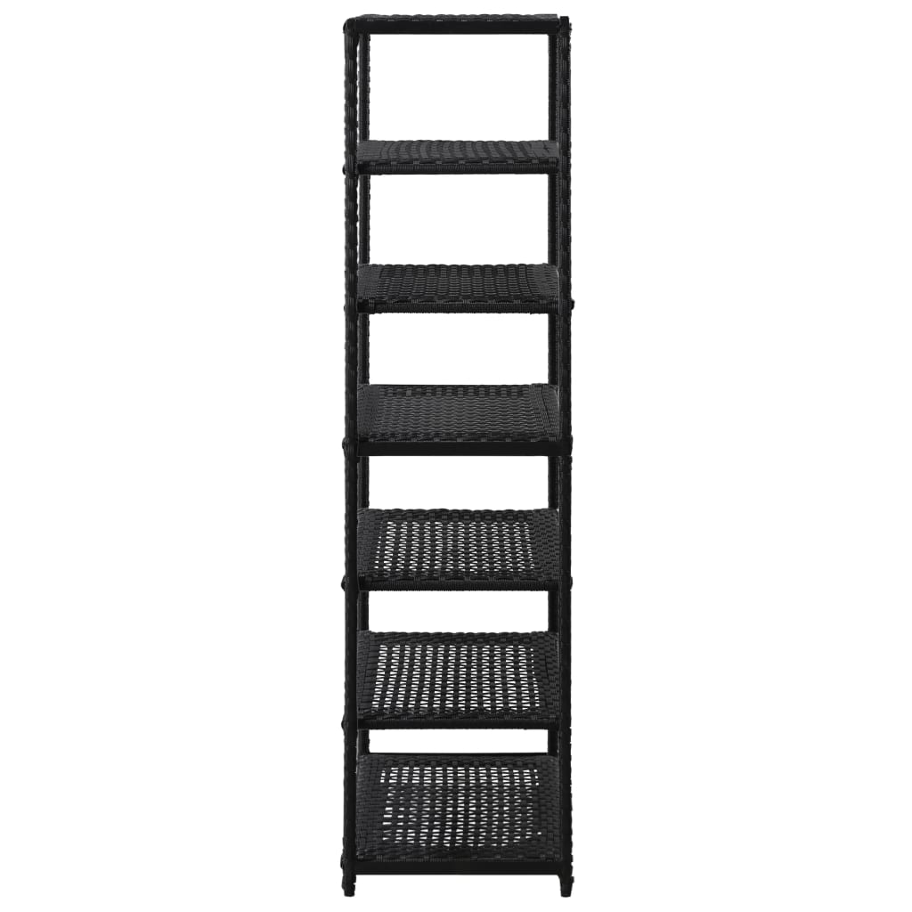 vidaXL Schuhregal Schwarz 50 x 30 x 120 cm Poly Rattan