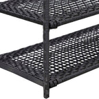 vidaXL Schuhregal Schwarz 50 x 30 x 120 cm Poly Rattan