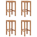 vidaXL Barhocker 4 Stk. Massivholz Teak