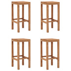 vidaXL Barhocker 4 Stk. Massivholz Teak