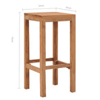 vidaXL Barhocker 4 Stk. Massivholz Teak