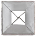 vidaXL Erdspieße 6 Stk. Silbern 7 x 7 x 75 cm Verzinkter Stahl